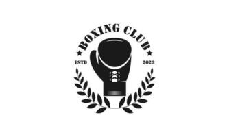 boxe logo conception modèle vecteur