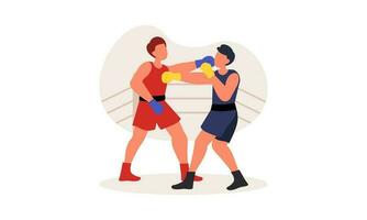 boxe sport illustration concept vecteur