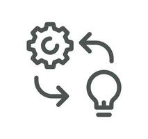 ingénierie en relation icône contour et linéaire vecteur. vecteur