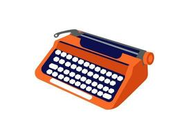 machine à écrire main dessin vecteur illustration. de haute qualité prime coloré ancien rétro vieux machine à écrire. machine à écrire icône avec boutons alphabet conception.