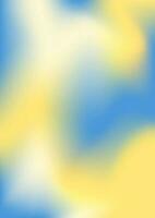 doux pente Ukraine drapeau. engrener pente Contexte. abstrait fluide des illustrations dans y2k esthétique. métal bannière. arc en ciel prospectus. modèle pour brochure, bannière, fond d'écran, mobile filtrer. vecteur