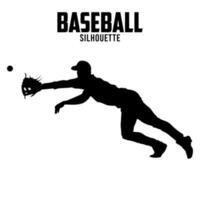 base-ball silhouette vecteur Stock illustration base-ball joueur silhoutte 01