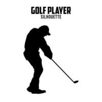 le golf joueur silhouette vecteur Stock illustration, le golf silhoutte dix