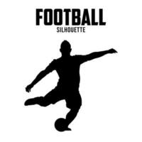 Football joueur silhouette vecteur Stock illustration, Football silhoutte 07