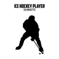 la glace le hockey joueur silhouette vecteur Stock illustration, la glace le hockey silhoutte 04