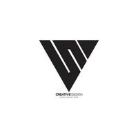lettre sv ou contre moderne unique Triangle forme Créatif monogramme plat logo. une logo. s logo vecteur
