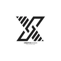 moderne unique lettre sx ou xs négatif espace ligne art monogramme logo. g logo. s logo. X logo vecteur