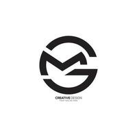 moderne arrondi formes alphabet lettre c m g monogramme Créatif logo. c logo, m logo. g logo vecteur