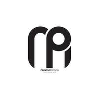 moderne unique forme lettre n p m Créatif monogramme logo concept. n logo. p logo. m logo vecteur