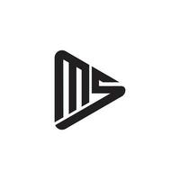 moderne lettre SP avec jouer forme Triangle monogramme logo. sm logo. SP logo vecteur
