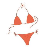 femmes bikini plat vecteur illustration. femelle élégant maillots de bain. mode maillot de bain