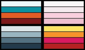 rétro ancien Couleur palettes illustration mocup modèle paquet conception vecteur