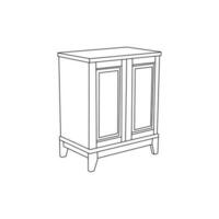 tiroir meubles ligne Facile meubles conception, élément graphique illustration modèle vecteur