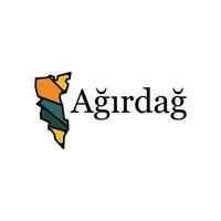 agirdag ville de dinde géométrique carte coloré Créatif logo, élément graphique illustration conception modèle, logo pour votre entreprise vecteur