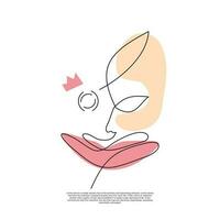 minimaliste illustration sourire visage ligne vecteur dessin