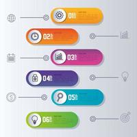 modèle d'infographie avec concept d'icônes d'entreprise vecteur