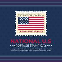 affranchissement timbre avec Etats-Unis Amérique drapeau. vecteur illustration pour nationale nous affranchissement timbre journée sur juillet 1