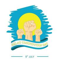 vecteur graphique pour Palau Constitution jour, 9e de juillet