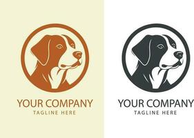 moderne animal de compagnie chien visage logo vecteur