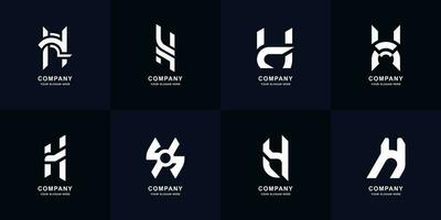 collection lettre h monogramme logo conception vecteur