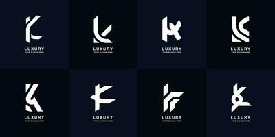 collection lettre k monogramme logo conception vecteur