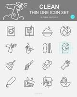 ensemble d'icônes de ligne vectorielle propre vecteur