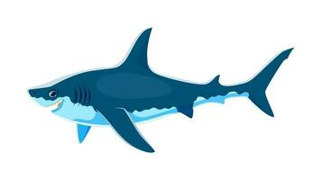 requin personnage, puissant magnifique mer animal vecteur