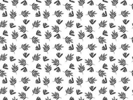 sans couture vecteur floral modèle dans griffonnage style. noir et blanc interminable botanique Contexte pour fond d'écran, emballage papier, textile, produit conception, tissu. décoratif plante ornement.