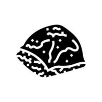Baklava pièce sucré nourriture glyphe icône vecteur illustration