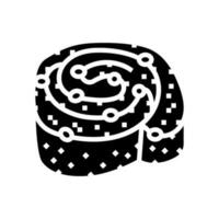 canneberge chignon nourriture repas glyphe icône vecteur illustration