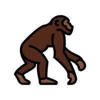 primate les ancêtres Humain évolution Couleur icône vecteur illustration