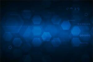 vecteur hexagone forme abstrait La technologie moderne futuriste bleu lumière Contexte.