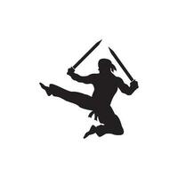 kungfu symbole icône, logo illustration vecteur modèle.