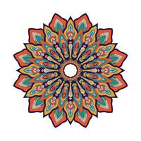 brillant couleurs mandala conception ou ethnique mandala avec coloré tribal ornement. Créatif luxe décoratif mandala Contexte modèle vecteur