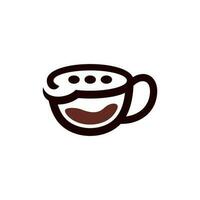 bavarder café parler logo conception modèle, café parler logo modèle conception vecteur