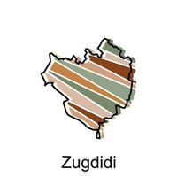 carte de Zougdidi, vecteur illustration conception modèle, vecteur illustration haute qualité carte de le américain Etat de Géorgie