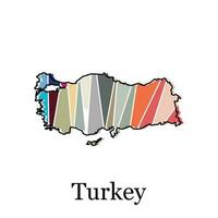 vecteur fichier carte de Turquie, géométrique carte de dinde Région vecteur conception modèle. modifiable accident vasculaire cérébral