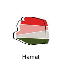 carte de Hamat vecteur illustration conception modèle, sur une blanc Contexte. carte pour infographie et géographique information.