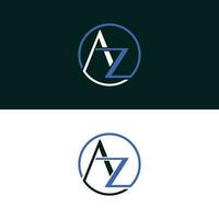 lettre az avec cercle logo conception modèle vecteur. dessins concept, logos, logotype élément pour modèle. vecteur