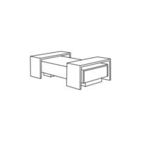 café table icône ligne minimaliste intérieur conception, illustration vecteur conception modèle, adapté pour votre entreprise