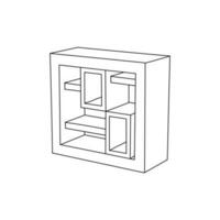 meubles conception de étagère ligne Facile minimaliste conception modèle, vecteur symbole, signe, contour illustration.