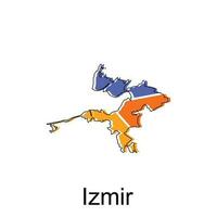 carte de Izmir Province de dinde illustration conception, dinde monde carte international vecteur modèle