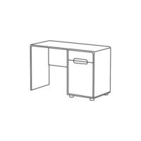 bureau icône ligne art conception modèle, vecteur symbole, signe, contour illustration. icône de meubles collection isolé sur blanc Contexte