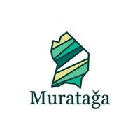 murataga ville de dinde géométrique carte coloré Créatif logo, élément graphique illustration conception modèle, logo pour votre entreprise vecteur