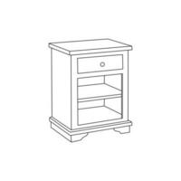 meubles conception de table minimaliste logo ou icône vecteur illustration, intérieur conception modèle