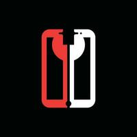 téléphone clé outil logo conception icône, mobile dispositifs un service et réparation logo vecteur