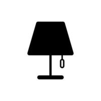 vecteur icône élément de bureau lampe, glyphe icône.