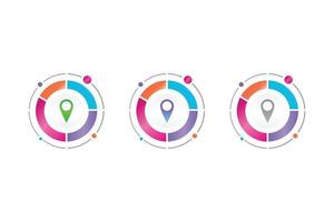 icône de navigation dans le diagramme circulaire vecteur