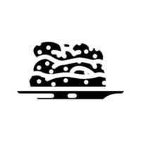 myrtille émietter nourriture casse-croûte glyphe icône vecteur illustration