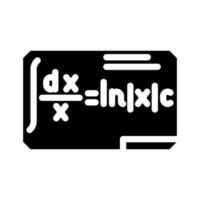 formule math science éducation glyphe icône vecteur illustration